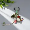 Pingente de Bolsa Étnica Frutas da Floresta Cerâmica Chaveiro de Castanha Feito à Mão Novo Estilo Chinês Ornamento de Castanha Literário
