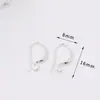 Banhado a ouro 18K real orelha gancho em forma de u gancho de orelha DIY acessórios de jóias brincos artesanais brincos semi-acabados material semi-acabado