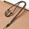 Cordón Colgante de Cuerda Redonda Pequeña de 2 mm Tejido a Mano con Hilo Dorado Simple para Collar Colgante de Jade, Ajustable para Hombres y Mujeres