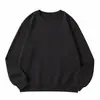 Sudadera con Cuello Redondo de Algodón Loopback de 380g, Marca de Moda Transfronteriza, para Hombres y Mujeres, Color Sólido, Corte Holgado, Hombros Caídos, con Felpa Interior, Top de Manga Larga Otoño/Invierno