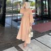 Roupas Femininas Malaias de Manga Longa em Estoque, Novo Vestido Longo Estilo Sudeste Asiático