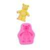 Molde bonito do rosto do urso dos desenhos animados molde de silicone DIY handmade sabonete molde de argila Fondant molde de pudim de chocolate