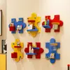 Estante de Almacenamiento Creativo de Rompecabezas sin Taladro para Pared, Tablero Perforado de Rompecabezas Montado en Pared para Dormitorios de Estudiantes y Familias