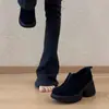 Zapatos Retro Redondos sin Cordones de Suela Gruesa para Mujer, Talla Pequeña, para Viajar, Piel Suave, Banda Elástica, Calzado de Boca Profunda