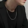 Accesorios Collar de Cadena de Hueso de Serpiente para Hombre Marca de Nicho de Moda para Hombre Fino Acero de Titanio Combinable Cadena Clavicular Cadena