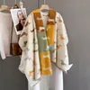 Bufanda de Perro Salchicha con Estampado Completo Leche Fufu Nueva para Otoño e Invierno Bufanda Chal Cálido Lindo Dulce Suave Atmósfera Linda para Mujeres