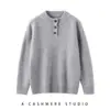Novo suéter infantil de cashmere, suéter grosso de cashmere com gola semiaberta para meninas, segunda pele com gola semi-alta para meninos