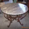 Mesa Redonda de Hierro Forjado Estilo Europeo Subei Suministro Directo, Mesa de Comedor Artesanal de Hierro Forjado, Mesa de Café Artesanal de Metal, Mesa de Hierro