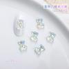 Novos Acessórios para Nail Art Estilo Urso Aurora Desenho Animado Strass para Unhas Brincos Xiaohongshu Cristal AB Resina Iridescente Atacado