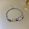 Pulseira de cristal com contas estilo ins coreano Pulseira de pedra olho de gato nicho de alto senso para meninas Joias de mão de pérola atacado