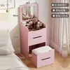 Nuevo tocador multifuncional para espacios pequeños, gabinete de almacenamiento, mesa de maquillaje estilo crema, mesa abatible, tocador de dormitorio para mujeres