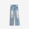 ¡Gran ajuste! Jeans Casuales de Pierna Recta Estrecha, Rasgados y Desgastados de Estructura, Estilo Nuevo 2026