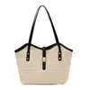 Bolsa Tote de Grande Capacidade, Novo Estilo Casual para o Dia a Dia, Férias na Praia, Bolsa de Ombro, Estilo Coreano, Tecida, Moderna, Versátil