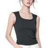 Camiseta sin mangas B-Fit de tirantes anchos para mujer con almohadillas en el pecho, Adecuada para usar en verano, Se puede usar como capa exterior o como capa base, Oculta los rollitos de los lados