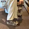 Zapatillas de entrenamiento alemanas de malla con suela gruesa de cuero genuino para aumentar la altura, nuevas zapatillas deportivas estilo papá otoño 2026, zapatillas casuales, zapatillas Forrest Gump