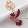 Chaveiro de carro de pássaro de liga incrustada de diamantes fofos criativos bolsa pingente acessórios chaveiro de animais pequenos presentes