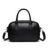 2026 Nueva Moda Popular Textura Casual Color Sólido Bolso Boston Portátil Bolso Cruzado de Hombro Casual Retro para Mujer