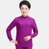 Roupa Térmica de Outono e Inverno para Mulheres de Meia-Idade e Idosas, Algodão Acolchoado de Três Camadas, Roupa Térmica Quente para Mães, Roupa Térmica Masculina e Feminina para Todas as Idades, Camada Base de Outono e Inverno
