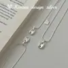 Joyería Coreana Ins de Nicho Simple de Plata Brillante Plata de Ley S925 de Gama Alta Personalizada Collar de Hueso de Serpiente Nariz de Cerdo Versátil