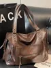 Bolsa de Grande Capacidade para Mulheres Inverno 2025 Nova Bolsa Transversal Casual Retrô Estilo Coreano Bolsa Tote de Ombro Único para Trabalho e Dia a Dia