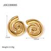 Jingqiao Aretes de acero inoxidable con forma de estrella de mar dorados estilo europeo y americano aretes de alta gama para Instagram aretes de acero de titanio aretes transfronterizos