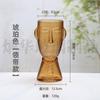Vaso de Vidro Moderno Simples com Rosto Humano Personalizado para Sala de Estar Decorações Criativas para Bancada Flores e Plantas Verdes Hidropônicas