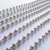 Cadena de Bolas de Hierro y Vidrio Cadena de Bolas Cadena de Joyería Cadena para Collar Pulsera DIY Cadena para Etiqueta de Equipaje Sellado al Aceite Joyería de Uñas