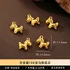 Pulsera de Hilo Rojo DIY para el Año del Caballo, Accesorios Colgantes para Potenciar el Dinero, Cuentas Espaciadoras Doradas Tradicionales para el Año del Caballo al por Mayor
