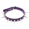 Collar Gargantilla Punk Rock de Cuero Exagerado Transfronterizo Europeo y Americano Accesorios de Collar Gargantilla con Pinchos para Pareja No Convencional