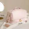 Bolsa de Cosméticos de PU Transfronteriza para Mujer, Bolsa de Lavado Portátil, Gran Capacidad, Viaje, Lujo Ligero, Bolsa de Gama Alta