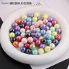 Contas Soltas de Acrílico Banhadas a Cor AB Multi-Tamanho Material para Pulseira Colar Joias Artesanais DIY Acessórios