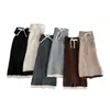 Leggings calcetín de algodón para mujer estilo Miu con lazos de color contrastante, adelgazantes y cálidos, calentadores de piernas de punto grueso para niñas
