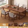 Mesa de Té y Combinación de Sillas para el Hogar Pata de Madera Maciza Mesa de Té de Placa Grande Mesa de Café Moderna Simple Mesa de Té China Nueva Mesa de Té