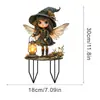Decoração de Halloween Clássica Transfronteiriça Bruxa Lanterna de Abóbora Anão Acrílico Plano 2D para Jardim Externo Plug-In