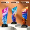 Personalización de Trofeo de Cristal Creativo Madera Maciza Competencia Infantil Medalla de Honor Ceremonia de Premiación de Empleados de Empresa