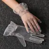Guantes de Boda para Mujer Estilo Coreano Transparentes de Malla Fina Cortos Coloridos Negro Blanco Rojo Rosa Ópera Baile Halloween Sexy
