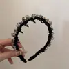 Faixa de Cabeça de Luxo Versátil com Strass Dongdaemun com Dentes, Presilha de Cabelo Antiderrapante para Amassar Cabelo, Faixa de Cabeça, Touca de Cabelo, Artefato Fofo para Testa