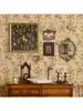 Papel Tapiz Floral Retro Estilo Country Americano para Sala de Estar, Dormitorio, Mesita de Noche, Decoración de Pared de Fondo de TV, Tela No Tejida
