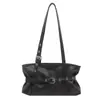 Bolsa Retro de Couro com Cera para Mulheres, Grande Capacidade, Nova Bolsa de Ombro/Axila Casual de Nicho Outono/Inverno 2026, Bolsa para o Trabalho para Mulheres