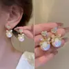 Aguja de plata 925, diseño de nicho, aretes de puesto de mercado nocturno, fuente mayorista, aretes de moda estilo coreano, aretes populares