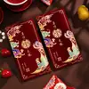 2026 Nuevo Estilo Ceremonia del Té Sobres Rojos Creativos Boda Bolsas de Sobres Rojos de Terciopelo Sobres Rojos de Boda para Cambio de Dirección Regalos de Dinero Bolsas de Boda de Mil Yuanes