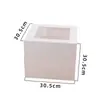 Caja blanca plegable para pastel de cumpleaños, horneado, postre, caja de embalaje para pastel de 10, 12 pulgadas, caja de embalaje desechable