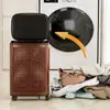 Cesta de ropa sucia dividida para uso doméstico, cesta de lavandería de gran capacidad con ruedas, cesta de ropa sucia para baño, cesta de almacenamiento de ropa