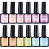 Esmalte de Uñas en Gel Nude Hielo Traje de Uñas de Gel Blanco Gel para Uñas Beige Exclusivo Transfronterizo