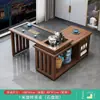 Mesa de Té Giratoria Estilo Chino Mesa de Té Móvil para el Hogar Madera Maciza Mesa y Sillas para Apartamento Pequeño Mesa de Café Mesa de Té Pequeña para Balcón Otros