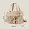 Nova Bolsa de Armazenamento Multifuncional, Bolsa de Maquiagem Lisa com Laço, Bolsa Divertida, Pequena Bolsa de Mão para Viagem, Bolsa de Armazenamento