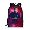 Mochila Messi Mundial de Fútbol Alrededores Mochila Escolar para Estudiantes Gran Capacidad Poliéster Mochila Reductora de Carga Bolsa para Computadora Dibujos Animados