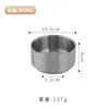 Tigela de Arroz Estilo Coreano Aço Inoxidável 304 Tigela de Sopa Anti-Escaldante Dupla Camada Comercial Tigela Pequena para Molho Dourado Coreano Tigela para Macarrão Louça