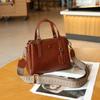 Bolso de Mujer de Cuero Genuino 2026 Verano Nuevo Estilo Piel de Vaca de Capa Superior Curtida Vegetal Bolso de Mano Moderno Versátil Casual Bolso de Hombro Cruzado