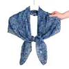 Nuevo pañuelo floral de 90x90 de gran venta, pañuelo para la cabeza de algodón y lino transpirable y ligero, turbante protector solar para madres